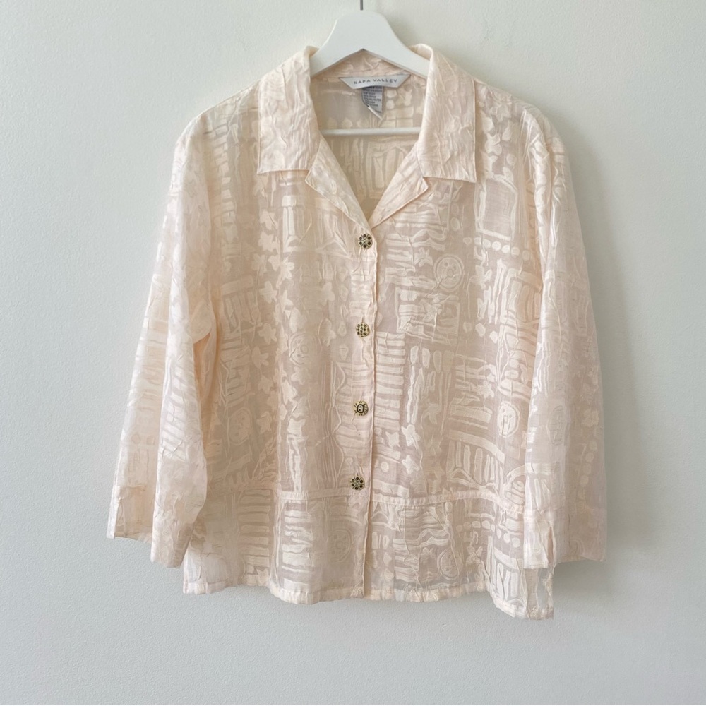Napa Valley Women’s 3/4 Sleeve Button Down Top